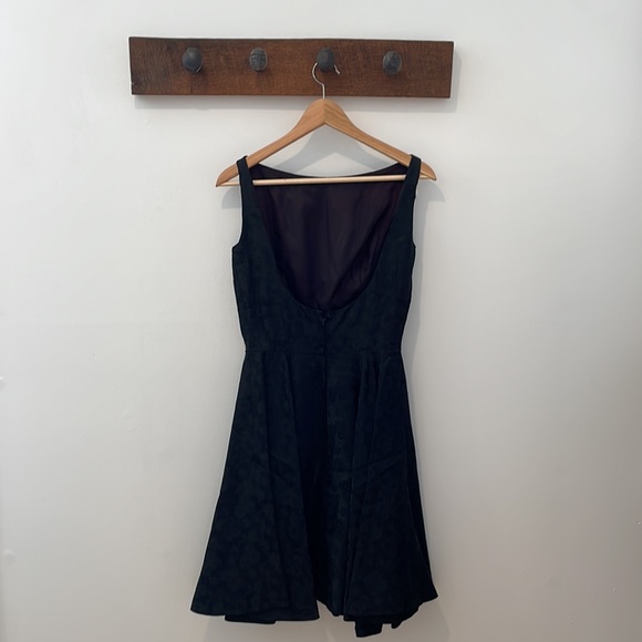 Vintage black jacquard floral swing dress. Brand: Jay Herbert - Picture 3 of 5